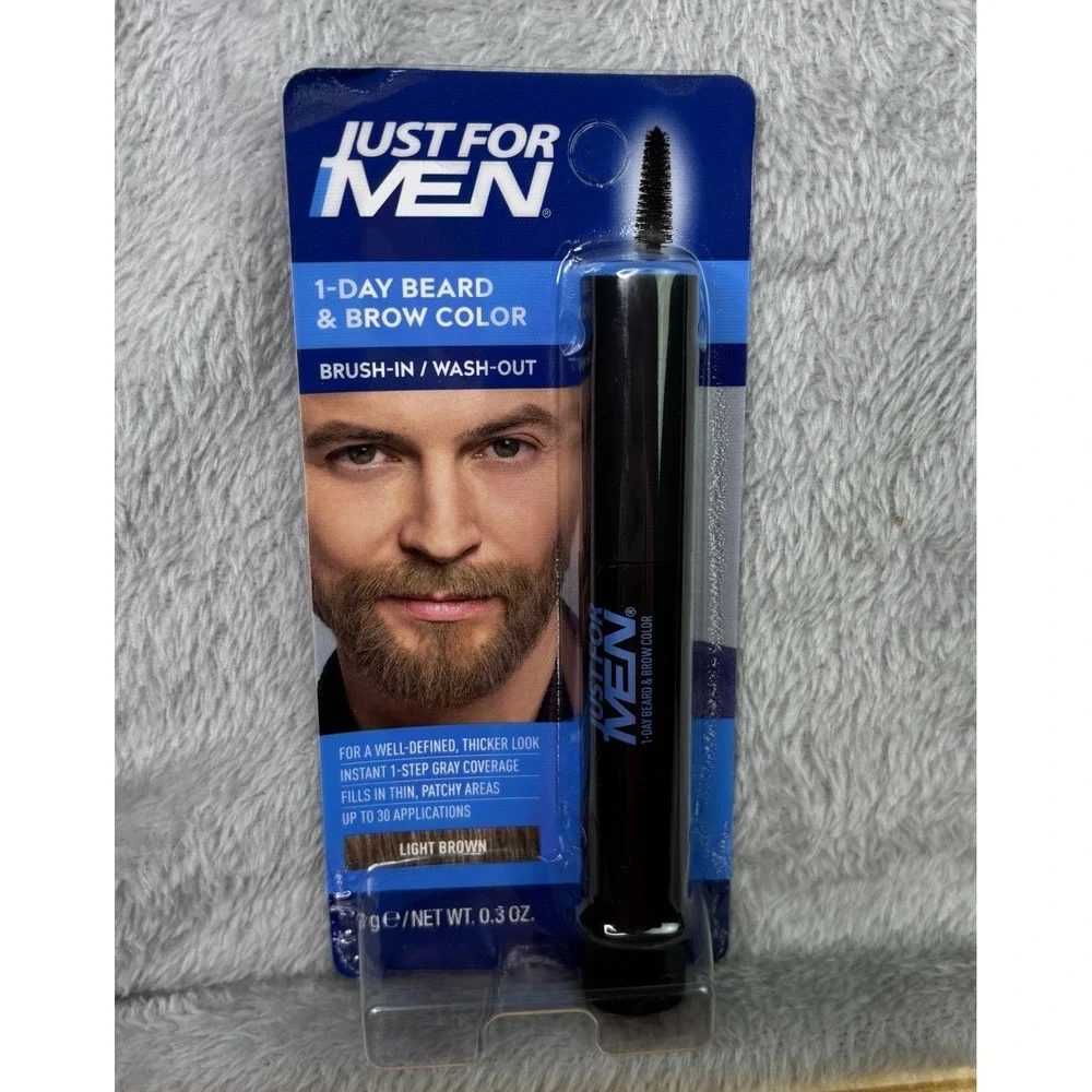 Just for Men 1-Day Beard & Brow Color Dark Brown Black 0.3 Fl Oz